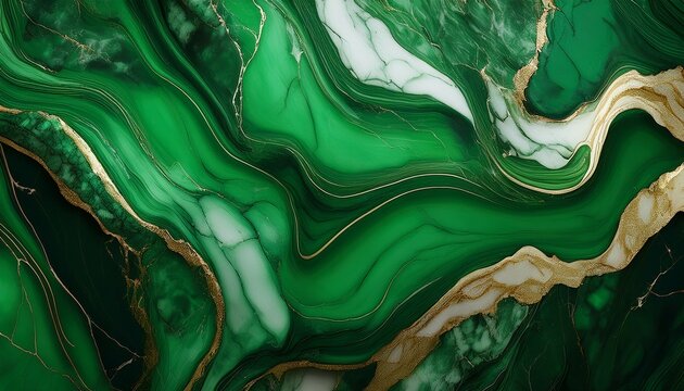 Green Marble Background Generative Ai