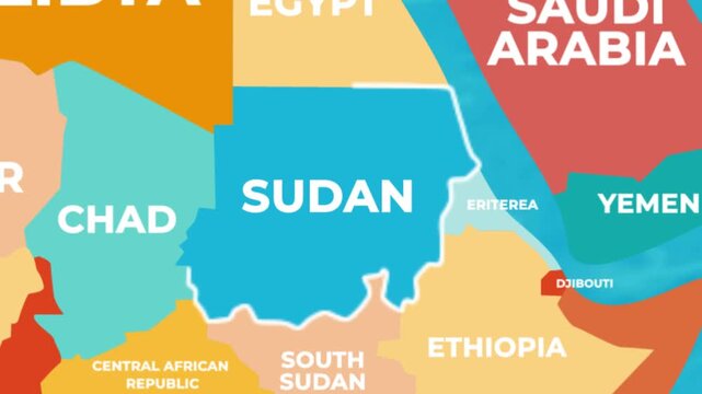 Sudan Map Animation With Cartoonish Style