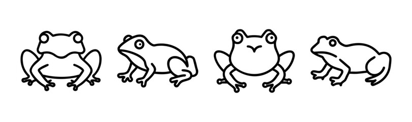 Obraz premium Charming vector illustration of a happy frog ready for adventure