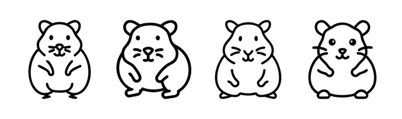 Cute cartoon hamster illustration scalable vector graphic icon design