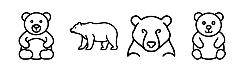Obraz premium Vector bear illustration scalable icon for general use
