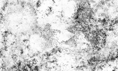 Abstract grunge black and white distressed texture on transparent background, wall texture