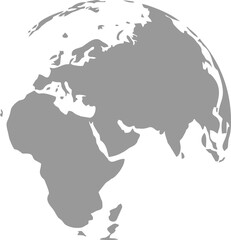 Minimalist World Map Silhouette