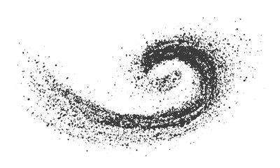 Graffiti spray right arrow with drips and dry brush texture. Curved spray paint arrow pointing right on white background