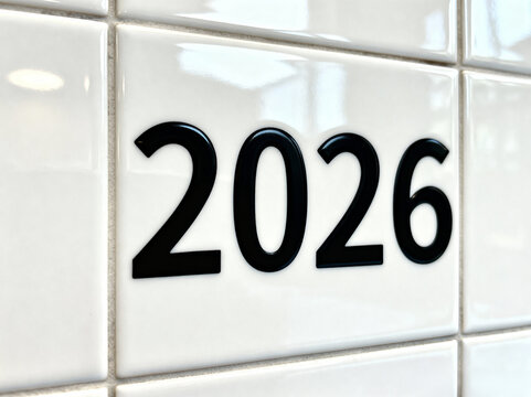 2026 New Year Subway Tile Modern Minimalist