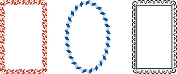 set of vector frames for your design Flat design minimalist vector file icon for digital applications A clean and simple minimalist vector file icon, perfect for digital applications and design 