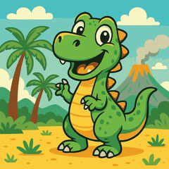 cartoon vector images of dinosaurs