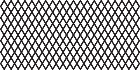 Abstract Seamless Geometric Diamonds Pattern. Thin Line Texture. White Textured Background. Grid, mesh, lattice background with rhombus, diamond shapes.