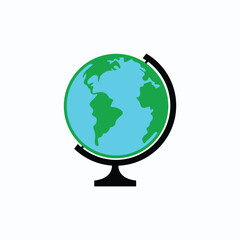Earth Globe Vector World Map, Global Network, and Planet