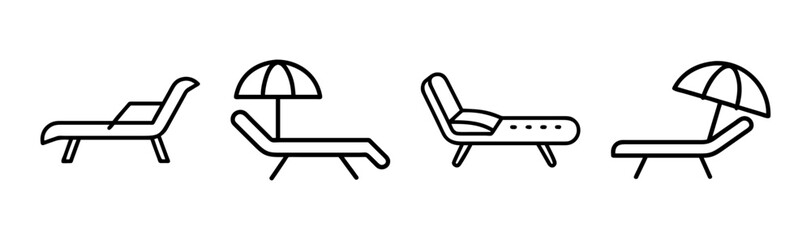 Sleek modern chaise lounge vector illustration for stylish interior design
