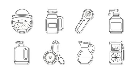 alternative medicine line icons natural wellness treatments and aromatherapy tools for holistic health promotion promoting relaxation and self-care.