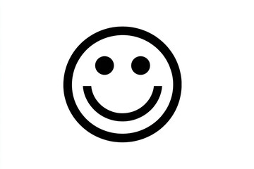 Fototapeta premium Smiley face icon isolated on white background