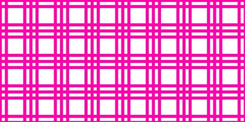 Pink and white gingham pattern. A vibrant pink and white plaid pattern, featuring a classic crisscross grid design. Seamless checkered pattern tartan background. 