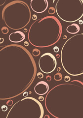 Seamless retro brown circle pattern background. Geometric abstract texture for wallpaper, wrapping paper, and fabric design.

