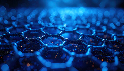 blue abstract background with dna concept