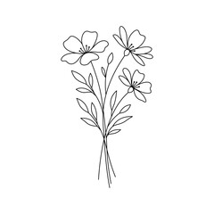 Flower Bouquet Vector Illustration