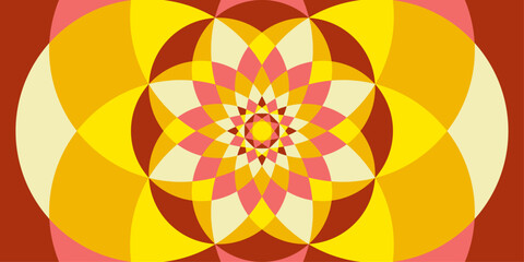 Mandala warm bright background pattern