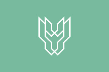 line art lion head logo