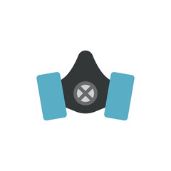 Respirator mask icon for colorful workplace protection illustrations.