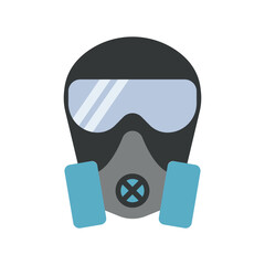 Respirator mask icon for realistic health and safety design visuals.