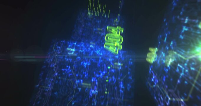 Error 404 page not found oops problem symbol abstract cyber concept. Digital technology background seamless and loopable dynamic 3d animation.