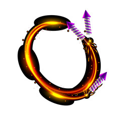 Diwali Firecrackers Ring of Light and Sparks graphic