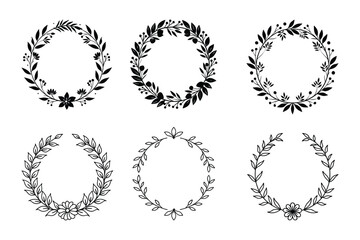 Elegant Wedding Floral Design vector Illustration