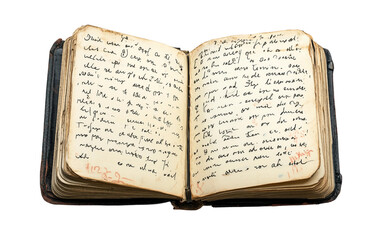 Creative setup of open journal highlighting photographers planning process and documentation of destinations isolated on white background PNG