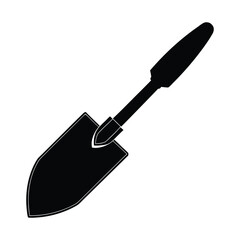 Garden Shovel Vector Icon – Agriculture and Planting Tool Illustration
