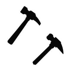 Hammer Tools Icon Set – Construction and Repair Equipment Vector