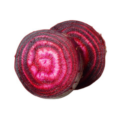 Sliced beetroot isolated on transparent background