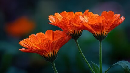 Orange Marigold Flowers Blooming in the Sunlight Outdoors