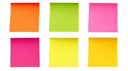 Fototapeta premium Colorful Sticky Notes Collection Isolated on Transparent Background