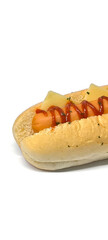 Hot dog on a white background