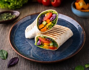 a colorful and nutritious grilled veggie wrap showing that healthy food can also be delicious