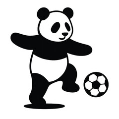 Silhouette panda transparent