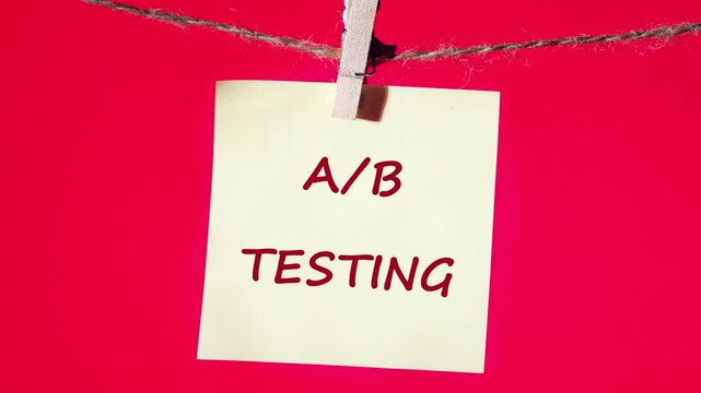 Animation of A/B TESTING text. Discover key concepts of A B testing as they apply to technology and business through engaging animations and clear explanations to enhance understanding
