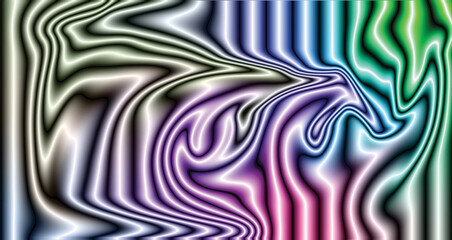 Colorful geometric abstract vector background with wavy lines and retro pattern design