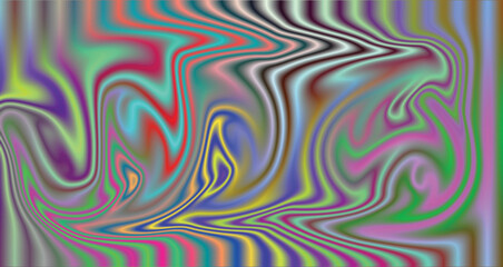 Colorful geometric abstract vector background with wavy lines and retro pattern design