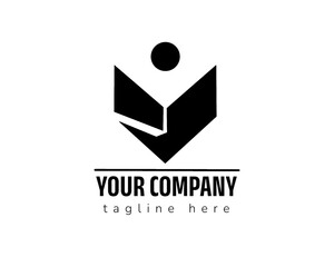 company logo icon, abstract silhouette style logo, simple and elegant, style 11
