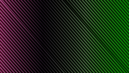 Diagonal gradient of magenta to green stripes with subtle texture abstract background