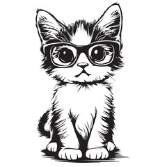 vector illustration of a cat