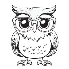 owl on a white background