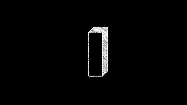 Animation chalk text alphabet A TO Z hand drawn on school Chalkboard, Chalk text style loop seamless animation, with alpha channel