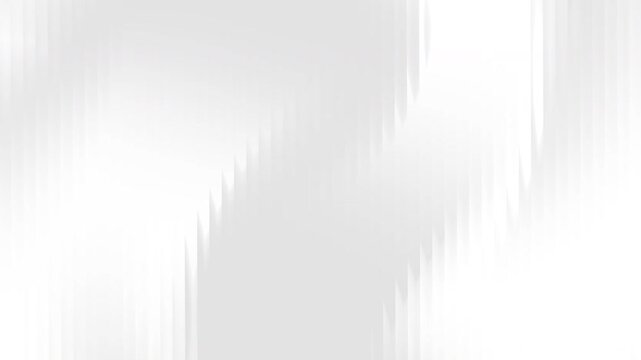 Minimalist white wavy fractal glass effect background. Light gray gradient with a subtle shadowed texture. 4k video.
