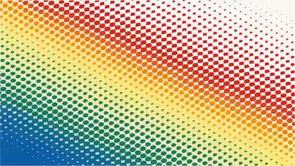 A halftone gradient artwork with colorful dots and artistic design