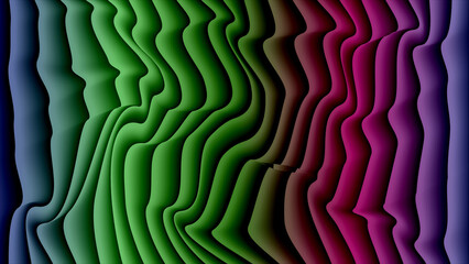 Wavy Gradient Transition Blue Green Pink Purple Abstract Background smooth