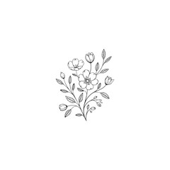 white flowers on white background