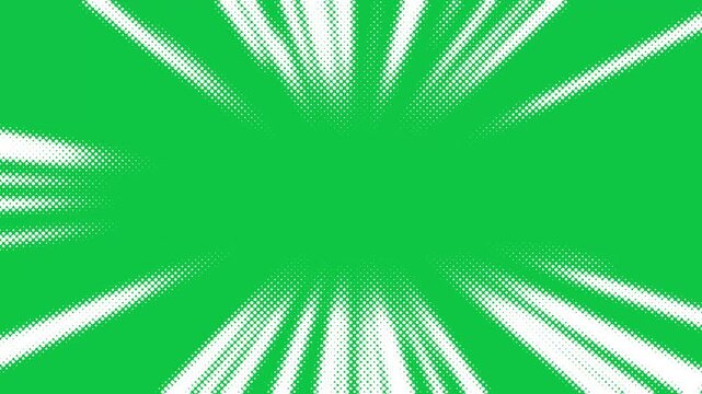 Anime manga style comic speed line background animation on green screen, flash action, concentrated lines. Blast zap lightning bolt explosion excitement abstract background, Posters, Banner Samples