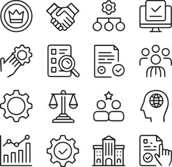 Business and Finance Icon Set Vector Illustration